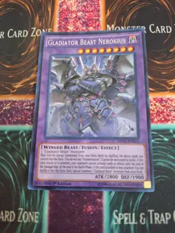 Yugioh Gladiator Beast Nerokius MP15-EN051 Secret Rare 1st Edition Near Mint - Image 1