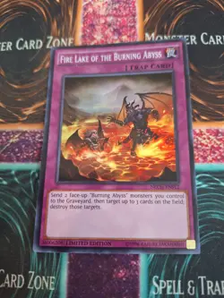 Yugioh Fire Lake of the Burning Abyss NECH-EN086 Super Rare Limited Near Mint - Image 1