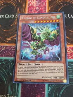 Yugioh Windrose the Elemental Lord MP14-EN022 Secret Rare 1st Edition Near Mint - Image 1