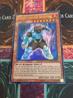 Yugioh Coach Captain Bearman MP14-EN118 Ultra Rare 1st Edition Near Mint - Image 1