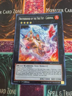 Yugioh Brotherhood of the Fire Fist - Cardinal MP14-EN031 Secret 1st Edition NM - Image 1