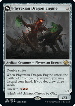 Phyrexian Dragon Engine (BRO 163) Near Mint Foil - MTG single - Image 1