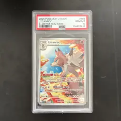 2025 POKEMON JOURNEY TOGETHER #166 LYCANROC PSA 10 Gem Mint - Image 1