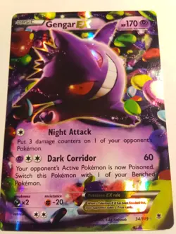 Pokemon TCG Gengar EX 34/119 Ultra Rare Holo, XY - Phantom Forces LP/MP - Image 1