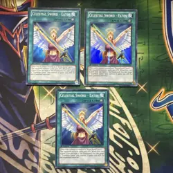 Yugioh! Celestial Sword - Eatos DRLG-EN011 x3 Playset Super Rare 1st Edition NM - Image 1