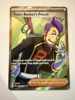 Pokemon TCG Destined Rivals Team Rockets Petrel Full Art Card 226/182 - Image 1