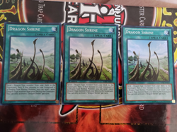 YUGIOH TCG 3X DRAGON SHRINE SDBE-EN019 SUPER 1ST EDITION LP - Image 1