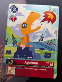 Agumon ST1-03 U Digimon Card Game Illustration Competition Promo NON FOIL NM - Image 1
