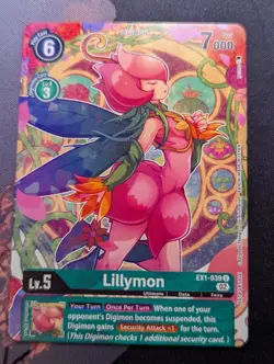Lillymon EX1-039 U Digimon Card Game Illustration Competition Promo NON FOIL NM - Image 1