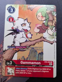 Gammamon BT8-008 R Digimon Card Game Illustration Competition Promo NON FOIL NM - Image 1