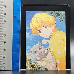Zenitsu Inosuke Demon Slayer Card CCG Japanese BANDAI #2531546 #027 0725 - Image 2