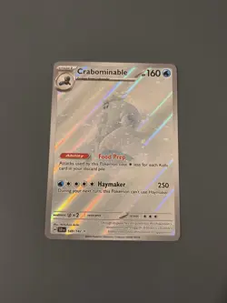 Pokemon TCG Stellar Crown Set: Crabominable 149/142 Illustration Rare Card - NM - Image 1