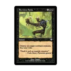 WOTC MtG Invasion Reckless Spite (U) (Foil) EX - Image 1