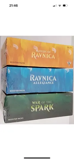 MTG Magic The Gathering Ravnica War of the Spark Booster Box Bundle New Sealed - Image 1