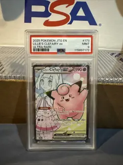 2025 POKEMON JTG EN-JOURNEY TOGETHER ULTRA RARE #173 LILLIE'S CLEFAIRY EX PSA 9 - Image 1