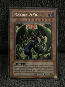 Yugioh Mazera Deville 1st Edition Secret Rare AST-111 HP - Image 2