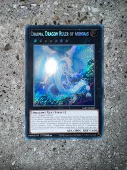 Yugioh TCG Chasma, Dragon Ruler of Auroras ALIN-EN047 Secret Rare 1st Edition NM - Image 3