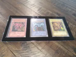NM Yugi GBI Ultra Rare Egyptian God Set GBI-001 GBI-002 GBI-003 Worldwide Promos - Image 1