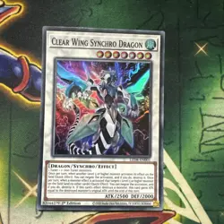 Yugioh! Clear Wing Synchro Dragon LED8-EN001 Super Rare 1st Edition NM - Image 1