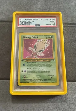 Shining Celebi Neo Destiny Holo 1st Edition Rare PSA 9 Graded Pokemon Card - Image 1