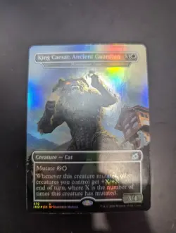 King Caesar, Ancient Guardian Foil Borderless Huntmaster Liger Ikoria MtG - Image 1