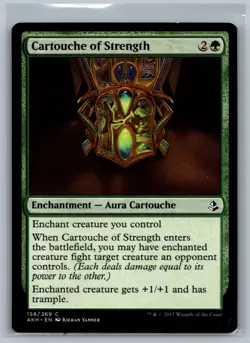 Magic MTG Amonkhet 4x Cartouche of Strength #158/269 TCG CCG Playset - Image 1
