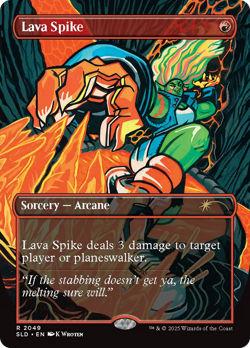 MTG Lava Spike (2049) (Rainbow Foil) [Secret Lair Drop Series] - Image 1