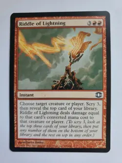 MTG Magic The Gathering Card Riddle of Lightning Instant Red Future Sight - Image 1