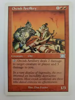 MTG Magic The Gathering Card Orcish Artillery Creature Orc Red VI Sixth Edition - Image 1