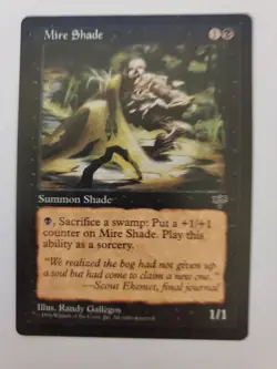 MTG Magic The Gathering Card Mire Shade Summon Shade Black Mirage 1996 - Image 1