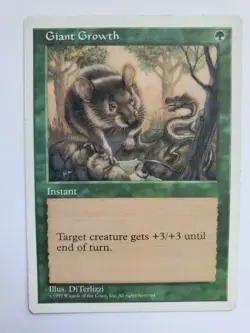 MTG Magic The Gathering Card Giant Growth Instant Green 1997 Non-Set - Image 1