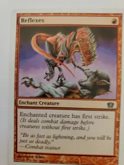 MTG Magic The Gathering Card Reflexes Enchant Creature Red 8th Edition - Image 1
