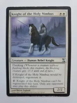 MTG Magic The Gathering Card Knight of the Holy Nimbus Creature Human Rebel Knig - Image 1