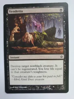 MTG Magic The Gathering Card Vendetta Instant Black Rise Of The Eldrazi - Image 1