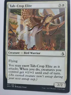 MTG Magic The Gathering Card Tah-Crop Elite Creature Bird Warrior White Amonkhet - Image 1