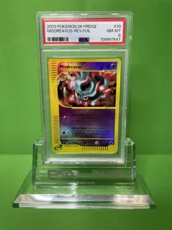2003 POKEMON SKYRIDGE 39 MISDREAVUS-REVERSE FOIL PSA 8 - Image 1