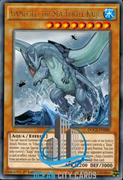 Yugioh Gameciel, the Sea Turtle Kaiju DOCS-EN088 Rare 1st Edition - Image 1
