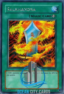 Yugioh SDD-E003 Salamandra Prismatic Secret Rare Edition NM - Image 3