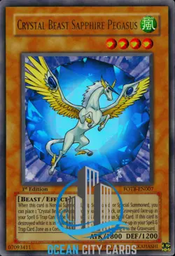 Yugioh Crystal Beast Sapphire Pegasus FOTB-EN007 Ultra Rare 1st Edition - Image 3