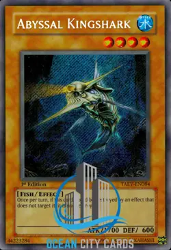 Yugioh TAEV-EN084 Abyssal Kingshark Secret Rare 1st Edition - Image 1