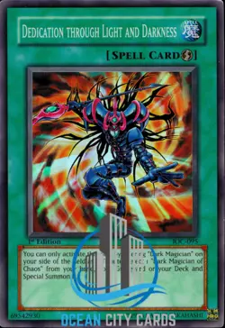 Yugioh IOC-095 Dedication Through Light and Dark 1st Ed Super Rare - Image 1