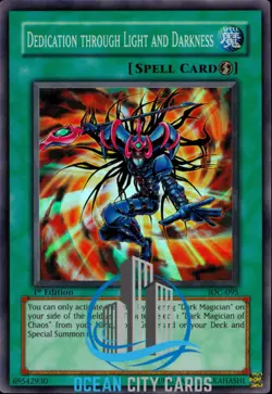 Yugioh IOC-095 Dedication Through Light and Dark 1st Ed Super Rare - Image 3