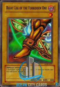 Yugioh Right Leg of the Forbidden One LOB-E097 Ultra Rare Unlimited Near Mint - Image 1