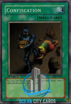 Yugioh Super Rare Confiscation MRL-E038 1st Edition - Image 1
