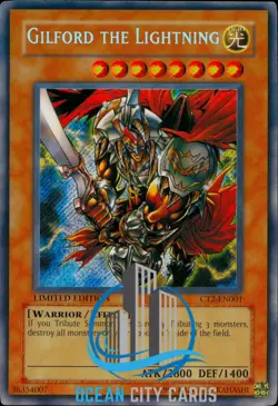 Yugioh Gilford The Lightning CT2-EN001 Limited Edition Secret rare - Image 1