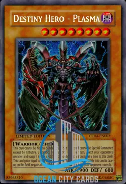 Yugioh Destiny HERO - Plasma CT04-EN003 Secret Rare Limited Edition - Image 1