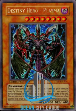 Yugioh Destiny HERO - Plasma CT04-EN003 Secret Rare Limited Edition - Image 5