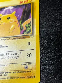 Pikachu E3 Stamped Promo Pokemon Card Base Set 58/102 Yellow Cheeks 1999 - Image 2