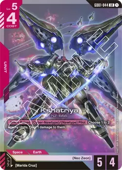 GUNDAM TCG CARD GAME - GD01-044 LR KSHATRIYA - FOIL - Image 1