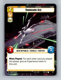 Star Wars Unlimited Spark of Rebellion Vanguard Ace HYPERSPACE Card - Image 1